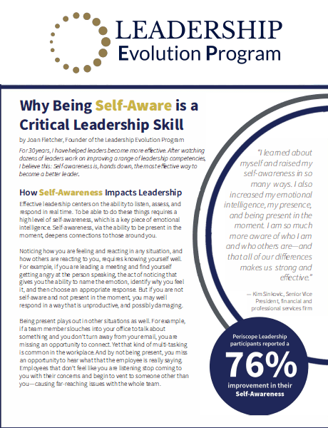 Leadership Evolution Program brochure page 2
