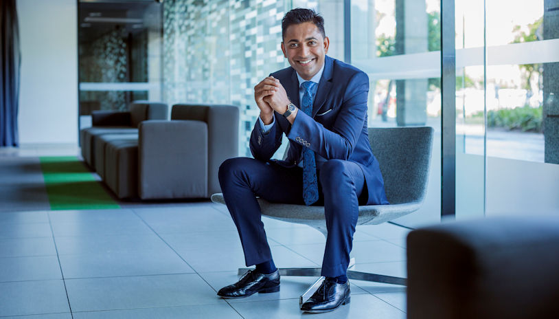 types of leadership - business man in chair